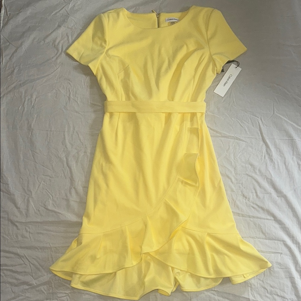 Calvin Klein Yellow Dress